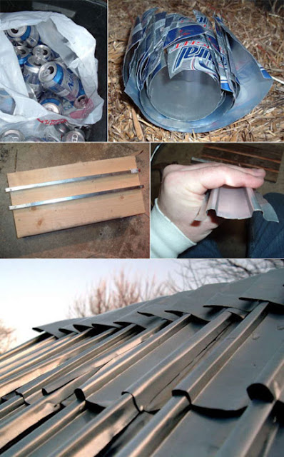 DIY recycling and roofing for beer drinkers!
