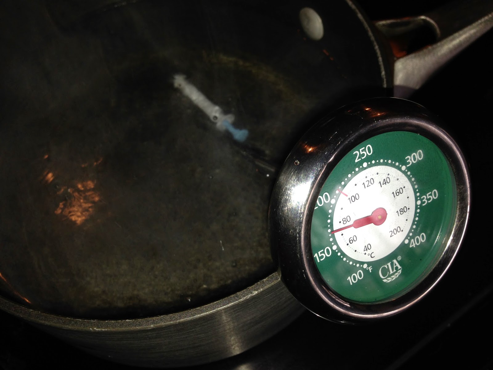 Our turkey timer has activated and our water is fully pasteurized!