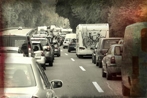 Hurricane Evacuate City Traffic Jam Mass Exodus Get Out Of Dodge 
