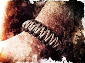 Paracord Survival Bracelet Cobra Knot Double