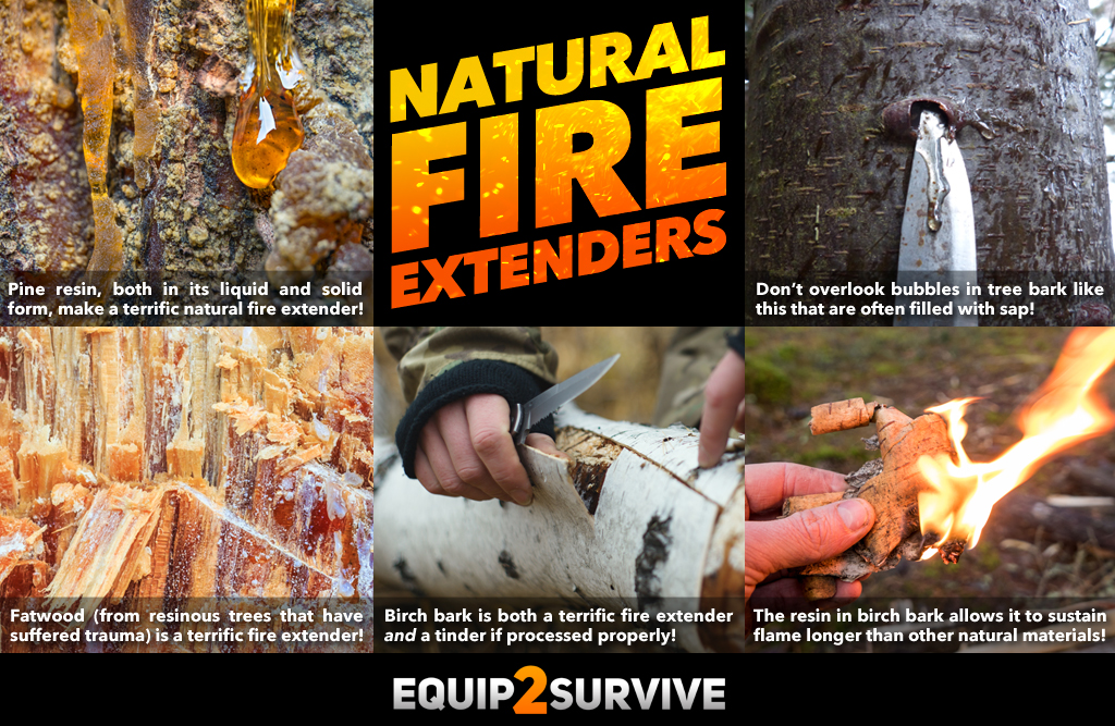 Survival Bushcraft Natural Fire Extenders